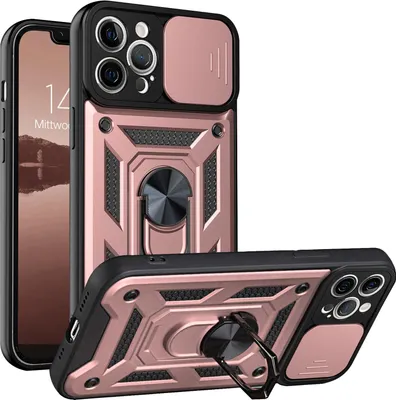 Produktbild von Armor Handyhülle für Apple iPhone 12 Pro Kameraschutz Handy Panzer Case Cover Schutzhülle Outdoor Farbe: Rosegold