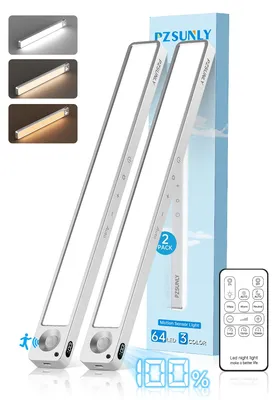 LED-Unterbauleuchte, Touch, 3 Farbtemperaturen, 2 Stück, Silber