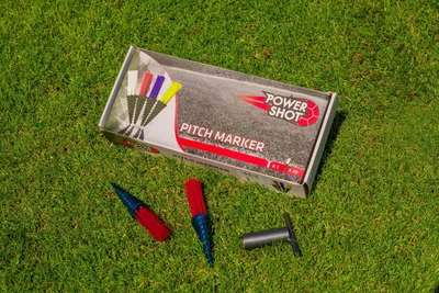 Produktbild von Netsportique POWERMARKERS rot - 25er-Set - Spielfeldmarkierungshilfe - Inklusive Schraubwerkzeug - Fußballmarkierung
