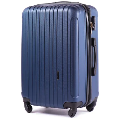 A blue suitcase on a white background.