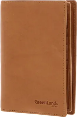 Produktbild von GreenLand Nature Leder Ausweisetui Passport / Document Case Mandarin hellbraun