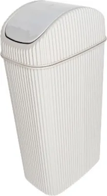 Produktbild von Kosmetikeimer 4 L mit Schwingdeckel - Elegant & praktisch für Bad oder WC Beige