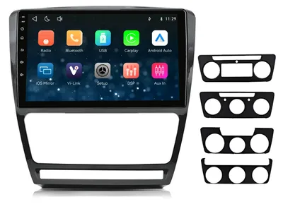 Produktbild von 10 Zoll Autoradio für Skoda Octavia II 1Z3 1Z5 2008-2013 mit CarPlay, Android Auto, Navigation, Bluetooth 5.1, WLAN & Mirror Link
