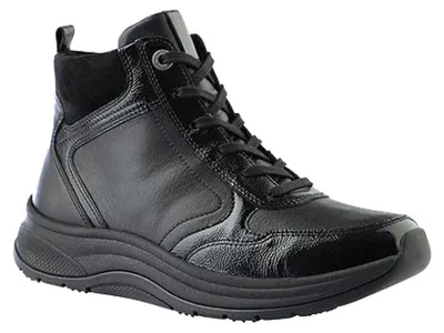 Produktbild von Stiefelette aus Glattleder mit Lodenfutter, Schnürung und Reißverschluss, Weite H, Größe 38