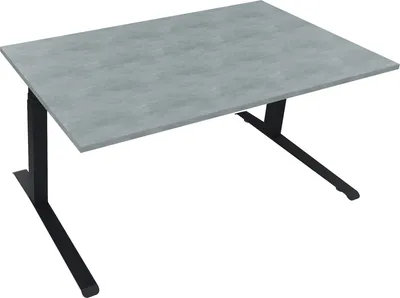 Produktbild von Sitz-/Stehtisch Kufe Doppels. Quad. B1600xT900xH645-1275 anthrazit/Beton