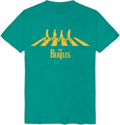 Produktbild von The Beatles T-Shirt Herren Abbey Road Silhouette türkis XL