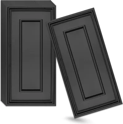 Produktbild von Verdico | 3D Wandpaneele Polystyrol - Schwarz - 100x50 Cm - 10 Stück - Innendekoration - 5 m2