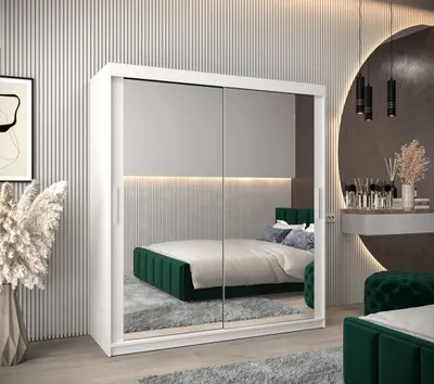 Produktbild von Schwebetürenschrank mit einer Breite von 180 cm TIMEA 3 – Weiß