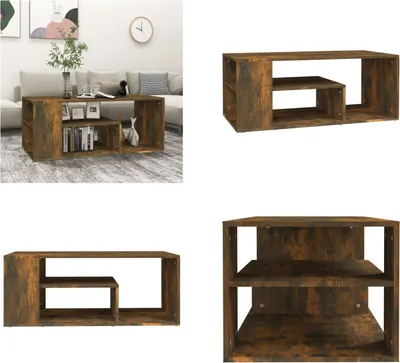 Produktbild von vidaXL Couchtisch Räuchereiche 100x50x40 cm Holzwerkstoff - Couchtisch - Couchtische - Beistelltisch - Sofatisch
