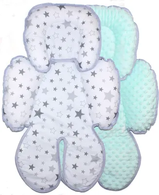 Produktbild von Sitzverkleinerer MINKY Einlage Baby Kind für Auto Kindersitz Babyschale Einsatz 16. Star Hell + Minze