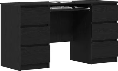 Produktbild von Möbel Schreibtische 2 Stück Schwarz Eiche 140x50x76 cm Holzwerkstoff - Schreibtische 3329284