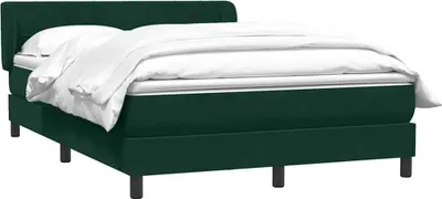 Obrázok produktu pre vidaXL Box spring posteľ s matracom tmavozelená 160x220 cm zamat