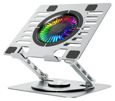 Immagine prodotto di Base di raffreddamento Wozinsky WDCX-X16-AS CoolBase RGB, con rotazione a 360°, per laptop e tablet - argento