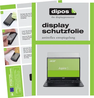 Produktbild von 1x Schutzfolie für Acer Aspire 5 (A515-52-35TB) matt Displayschutzfolie Folie Display Schutz dipos