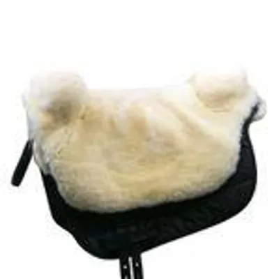 Produktbild von AMKA Fellsattel ALVARO Pony spanischer Stil Lammfell Sattel baumlos Bareback Pad Pony