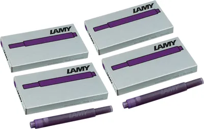 Produktbild von Lamy T10: 4 Packungen mit 5 Tintenpatronen, Farbe: Violett (insgesamt 20 Patronen)
