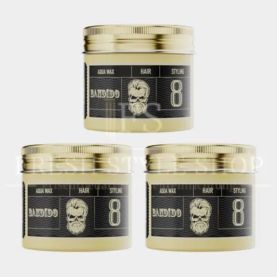 Zdjęcie produktu dla 3 x Wosk do włosów Bandido Aqua Wax 125ml - Nowy design - Nowa formuła nr 8 (ekstremalne utrwalenie)