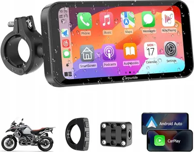 Zdjęcie produktu dla Carpuride W603 Motocyklowy ekran Carplay/Android 6,3" Auto GPS i pilot