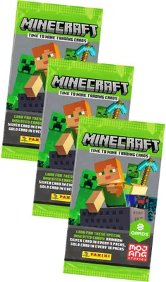 Produktbild von Minecraft 2 Karten Time To Mine - Minecraft Trading Cards (2022) - 3 Booster