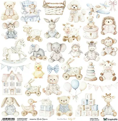 Image de SCRAPandME 30x30cm recto papier scrapbooking 250g, Baby 07