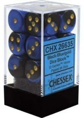 Produktbild von Asmodee 26635, Würfelsatz, Schwarz, Blau, Unisex, Deutschland, Vereinigte Staaten, 16 mm, 16 mm