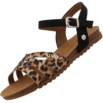Image de Mustang Damen Sandale Leopard/Schwarz