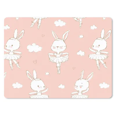 Produktbild von MuchoWow® Mauspad Mousepad Kaninchen - Ballerina - Schnittmuster 23x19 cm - Mousepads - Maus Mat - Pad - Mausunterlage - Schreibtischunterlage - Mauspad