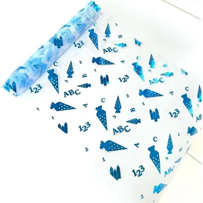 Produktbild von Tischläufer Einschulung Schulanfang 500cm x 28cm Blau Polyester