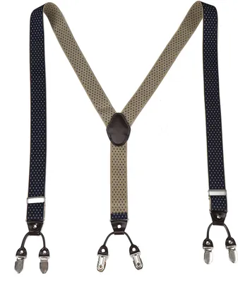 Produktbild von Hosenträger Y Form Blau Silber Punkte