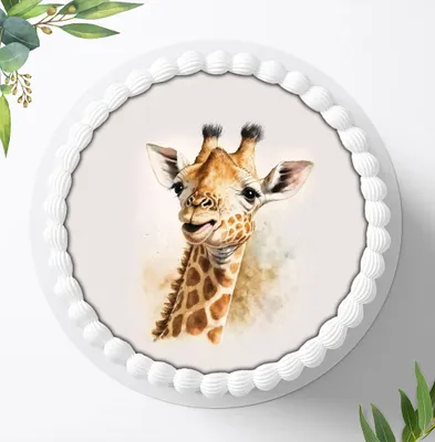 Produktbild von Für die Geburtstags Torte ein Tortenaufleger, Zuckerbild mit dem Motiv: Dschungeltiere, Essbares Foto für Torten, Fondant, Ø 20cm, 1239z
