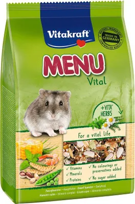 Productafbeelding van Vitakraft Menu Vital, voeding voor dwerghamsters, 400g