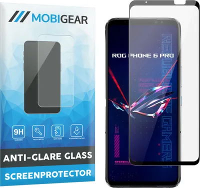 Produktbild von Mobigear Premium  ASUS ROG Phone 6 Pro Panzerglas Gehärtetes Glas Displayschutz - Hüllenfreundlich - Schwarz