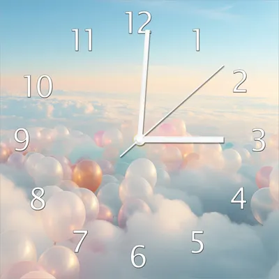 Produktbild von Wallario Design Wanduhr Schwebende Träume aus Echtglas, Größe 30 x 30 cm