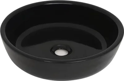 Obrázok produktu pre vidaXL Umývadlo keramické okrúhle čierne 42x12 cm