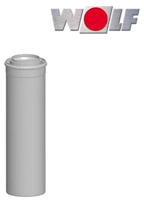 Produktbild von Wolf Abgasrohr DN110/160 konzentrisch 500 mm, aus Polypropylen