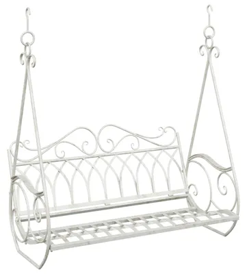 Immagine prodotto di Panchina a Dondolo Acciaio 112 x 60 x 126,5 cm Bianco Antico