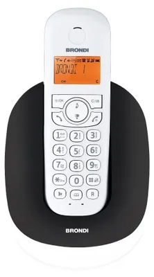 Image de Téléphone sans fil DECT Brondi Manta avec identification de l'appelant Noir Blanc