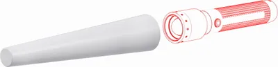Image de Capuchon de signalisation blanc Ledlenser 35,1 mm pour P6R Core / Signature, P7R Core / Signature