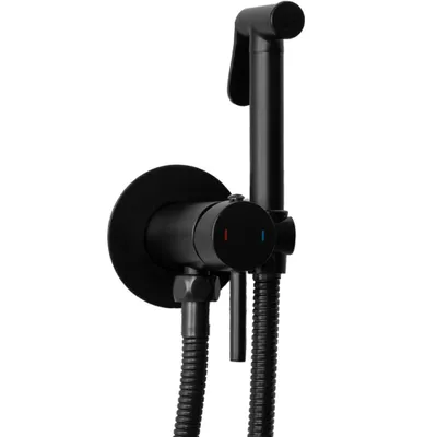Produktbild von rea Bidetarmatur Schwarz Loop Lungo Messing, 19 cm Höhe, Keramik-Kartusche, Unterputz-Montage, 1/2 Zoll
