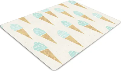 Produktbild von Stuhlunterlage Bürostuhlunterlage 120 cm x 90 cm Bodenmatte Bürostuhlunterlage - Eismuster