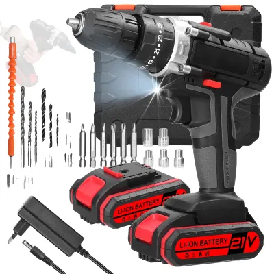 Productafbeelding van Boormachine met slagfunctie, 3-in-1 functionaliteit, instelbaar koppel, zwart, EU