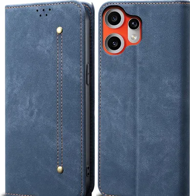Obrázek produktu pro Pouzdro pro Nothing CMF Phone 2 Pro, Kožené Peněženkové Pouzdro s Magnetickým Uzavíráním a Stojánkem modré