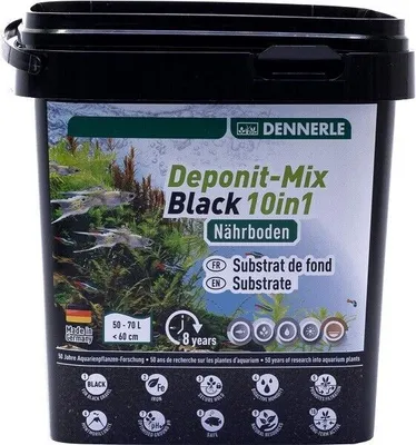 Image de Dennerle Deponit Mix Pro Black, 2,4 kg - milieu de culture multiminéral foncé pour aquariums d'eau douce