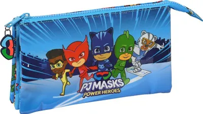 Zdjęcie produktu dla Safta Pjmasks – potrójny piórnik, niebieski, męski, niebieski, jeden rozmiar