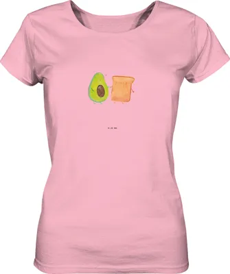 Produktbild von Mr. & Mrs. Panda Damen T-Shirt Avocado Toast Größe L - Baumwolle Pink - Geschenk, Hochzeit, Liebe, shirt, Mit Spruch, Baumwoll, Basic, Oberteil, Kurzarmshirt, Pärchen