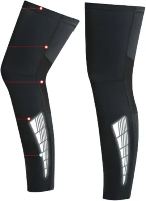 Productafbeelding van INF Koelende beenhoezen voor fietsen en hardlopen - ademend en met UV-bescherming. Zwart, maat XL
