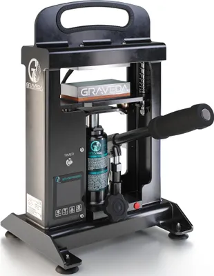 Produktbild von Graveda Graspresso GP6-10 Rosin Press, 12x6 cm, 10 t, hydraulisch – robuste Hydraulikpresse mit 10 t Zylinder, Touchpanel, Platten 12x6 cm, 0–232 °C, 230 V