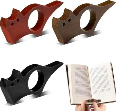 Obrázok produktu pre Súprava drevených záložiek, 3 ks, záložky pre čitateľov, darček pre milovníkov čítania, 8,1 x 3,7 x 1,3 cm