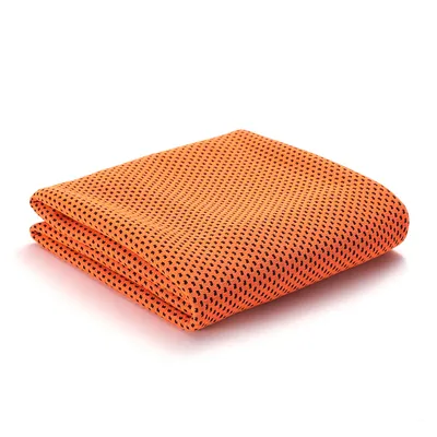 Imagen del producto de Toalla deportiva y de gimnasio de alta calidad, de secado rápido y efecto refrescante, color naranja