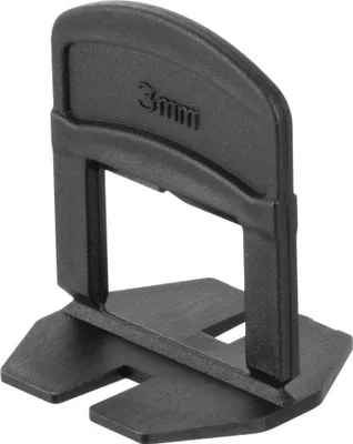 Image de Croisillon Strend Pro LS230T, de nivellement, pour carrelage, 3.0 mm, pack de 300 pcs, plastique noir